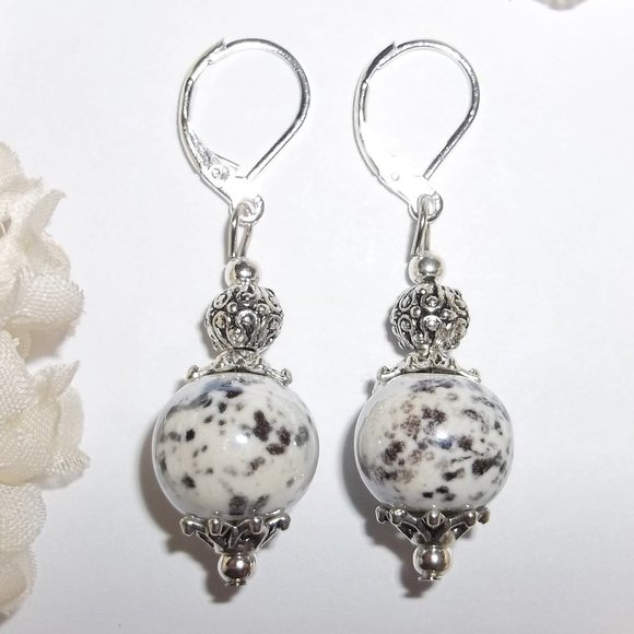 wvluckygirl Jewelry - Grey Earrings, Gray Earrings, Earrings, Beaded Earrings, Earring Set, Drop 5513